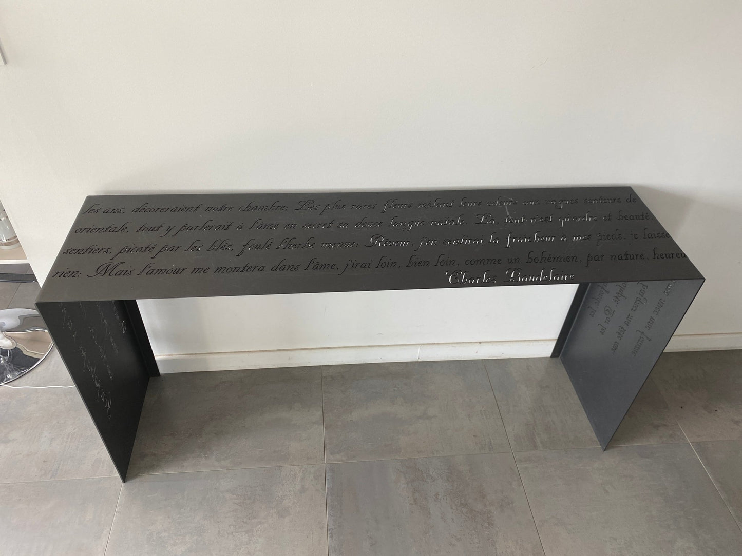 Console Poème Baudelaire - EH Créations